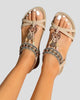 Bohemian Beaded Slingback Sandals